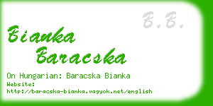 bianka baracska business card